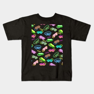 Sleep Mask Pattern Kids T-Shirt